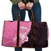 Polynesia Breast Cancer Awareness Travel Bag Fight With Hope Pink Ribbon Boxing Gloves