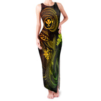 Hawaii Family Matching Tank Maxi Dress and Hawaiian Shirt Fish Hook Tattoo Mix Polynesian Plumeria Reggae Version LT14 Mom's Dress Reggae - Polynesian Pride