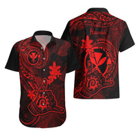 Hawaii Hawaiian Shirt Shaka Tattoo Mix Polynesian Plumeria Red Version LT14 - Polynesian Pride