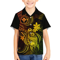 hawaii-family-matching-off-shoulder-long-sleeve-dress-and-hawaiian-shirt-turtle-mix-polynesian-plumeria-reggae-version