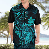 Hawaii Hawaiian Shirt Turtle Mix Polynesian Plumeria Turquoise Version LT14 - Polynesian Pride