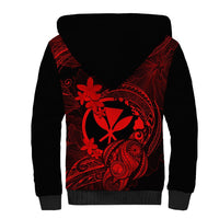 Hawaii Sherpa Hoodie Turtle Mix Polynesian Plumeria Red Version LT14 - Polynesian Pride