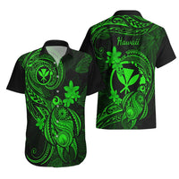 Hawaii Hawaiian Shirt Turtle Mix Polynesian Plumeria Green Version LT14 - Polynesian Pride