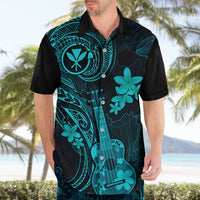 Hawaii Hawaiian Shirt Ukulele Mix Polynesian Plumeria Turquoise Version LT14 - Polynesian Pride