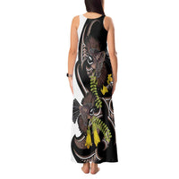 New Zealand Valentines Day Tank Maxi Dress Piwakawaka Lovers Maori Koru Tattoo LT14 - Polynesian Pride