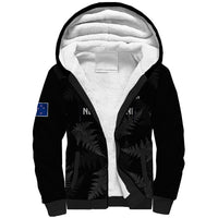 Custom New Zealand Silver Fern Rugby Sherpa Hoodie 2023 Go Aotearoa Champions World Cup LT14 Unisex Black - Polynesian Pride