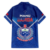 Samoa Rugby Family Matching Long Sleeve Bodycon Dress and Hawaiian Shirt 2023 Go Manu Samoa LT14 - Polynesian Pride
