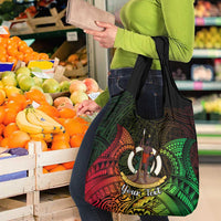 Personalised Vanuatu Family Day Grocery Bag Happy 26 December Vanuatuan Pig Tusk