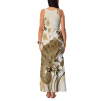 Brown And White Hawaii Chameleon Family Matching Tank Maxi Dress and Hawaiian Shirt Plumeria Polynesian Tribal Art LT14 - Polynesian Pride