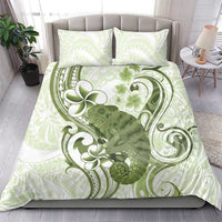 Green And White Hawaii Chameleon Bedding Set Plumeria Polynesian Tribal Art LT14 - Polynesian Pride