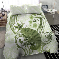 Green And White Hawaii Chameleon Bedding Set Plumeria Polynesian Tribal Art LT14 - Polynesian Pride