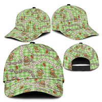 Green Palaka Hawaii Mele Kalikimaka Classic Cap Ohia Lehua Shell Leis Funny Gingerbread Santa - Polynesian Pride