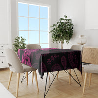 Pink Polynesia Paisley Tablecloth Polynesian With Tropical Flowers LT14 - Polynesian Pride