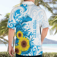 New Zealand Autism Awareness Month Hawaiian Shirt Takiwatanga Maori Lizard With Sunflower LT14 - Polynesian Pride