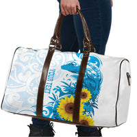 New Zealand Autism Awareness Month Travel Bag Takiwatanga Maori Lizard With Sunflower - Polynesian Pride