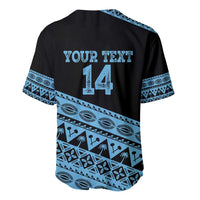 Fiji Rugby 2025 Custom Baseball Jersey Fijian Tapa Toso Viti Toso - Black LT14 - Polynesian Pride