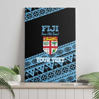 Fiji Rugby 2025 Custom Canvas Wall Art Fijian Tapa Toso Viti Toso - Black LT14 - Polynesian Pride
