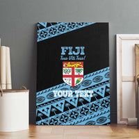 Fiji Rugby 2025 Custom Canvas Wall Art Fijian Tapa Toso Viti Toso - Black LT14 - Polynesian Pride