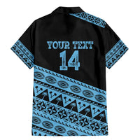 Fiji Rugby 2025 Custom Family Matching Mermaid Dress and Hawaiian Shirt Fijian Tapa Toso Viti Toso - Black LT14 - Polynesian Pride