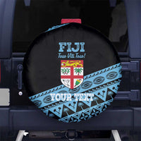 Fiji Rugby 2025 Custom Spare Tire Cover Fijian Tapa Toso Viti Toso - Black LT14 No hole Black - Polynesian Pride