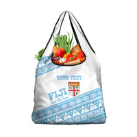 Fiji Rugby 2025 Custom Grocery Bag Fijian Tapa Toso Viti Toso - White
