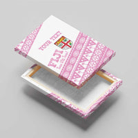 Fiji Rugby 2025 Custom Canvas Wall Art Fijian Tapa Toso Viti Toso - Pink LT14 - Polynesian Pride