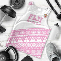 Fiji Rugby 2025 Custom Men Tank Top Fijian Tapa Toso Viti Toso - Pink LT14 - Polynesian Pride