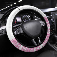 Fiji Rugby 2025 Steering Wheel Cover Fijian Tapa Toso Viti Toso - Pink LT14 Universal Fit Pink - Polynesian Pride