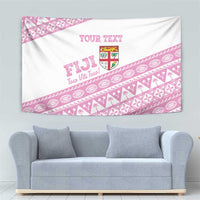Fiji Rugby 2025 Custom Tapestry Fijian Tapa Toso Viti Toso - Pink LT14 - Polynesian Pride