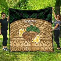 Bula Fiji Kava Bowl Quilt Fijian Tapa Cloth Vintage Vibe