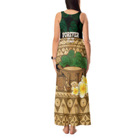 Bula Fiji Kava Bowl Tank Maxi Dress Fijian Tapa Cloth Vintage Vibe LT14 - Polynesian Pride