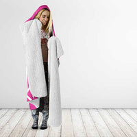 New Zealand Silver Fern Rugby Custom Hooded Blanket Go All Black Maori Pink Version