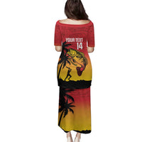 Custom Papua New Guinea Cricket Family Matching Puletasi and Hawaiian Shirt PNG Barramundis LT14 - Polynesian Pride