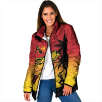 Custom Papua New Guinea Cricket Padded Jacket PNG Barramundis - Polynesian Pride
