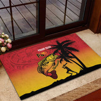 Custom Papua New Guinea Cricket Rubber Doormat PNG Barramundis - Polynesian Pride