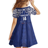 Custom Samoa Cricket Kid Short Sleeve Dress Go Champions Samoan - Polynesian Pride