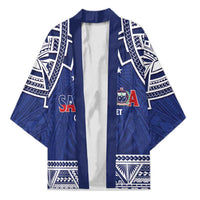 Custom Samoa Cricket Kimono Go Champions Samoan LT14 Unisex Blue - Polynesian Pride