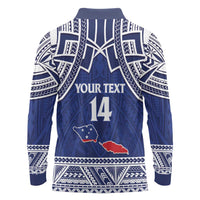 Custom Samoa Cricket Long Sleeve Polo Shirt Go Champions Samoan - Polynesian Pride