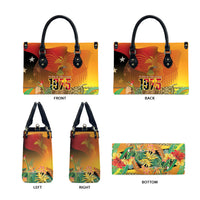 Papua New Guinea Independence Day Leather Bag One People One Nation One Country