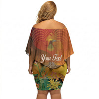Personalised Papua New Guinea Independence Day Off Shoulder Short Dress One People One Nation One Country