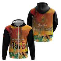 Personalised Papua New Guinea Independence Day Zip Hoodie One People One Nation One Country