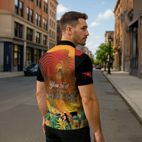 Personalised Papua New Guinea Independence Day Zipper Polo Shirt One People One Nation One Country