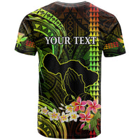 Personalised Hawaii T Shirt Pray For Maui Hawaiian Plumeria Be Strong Reggae Verison LT14 - Polynesian Pride