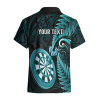 Personalised New Zealand Darts Hawaiian Shirt Happiness Is A Tight Threesome Maori Turquoise LT14 - Polynesian Pride