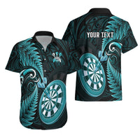 Personalised New Zealand Darts Hawaiian Shirt Happiness Is A Tight Threesome Maori Turquoise LT14 - Polynesian Pride