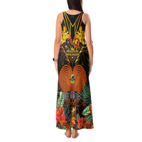 Papua New Guinea Central Province Tank Maxi Dress Papua Niugini Coat Of Arms With Flag Style LT14 - Polynesian Pride