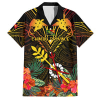 Papua New Guinea Chimbu Province Family Matching Off Shoulder Maxi Dress and Hawaiian Shirt Papua Niugini Coat Of Arms With Flag Style LT14 Mom's Dress Black - Polynesian Pride