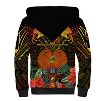 Papua New Guinea Southern Highlands Province Sherpa Hoodie Papua Niugini Coat Of Arms With Flag Style LT14 - Polynesian Pride