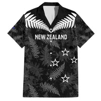 Custom New Zealand Silver Fern Football Hawaiian Shirt Go Aotearoa Grunge Black - Polynesian Pride
