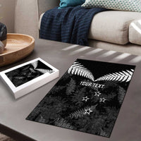 Custom New Zealand Silver Fern Football Puzzle Go Aotearoa Grunge Black - Polynesian Pride